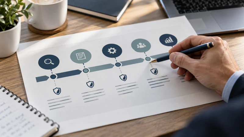 Cyber security roadmap planning with stages and milestones